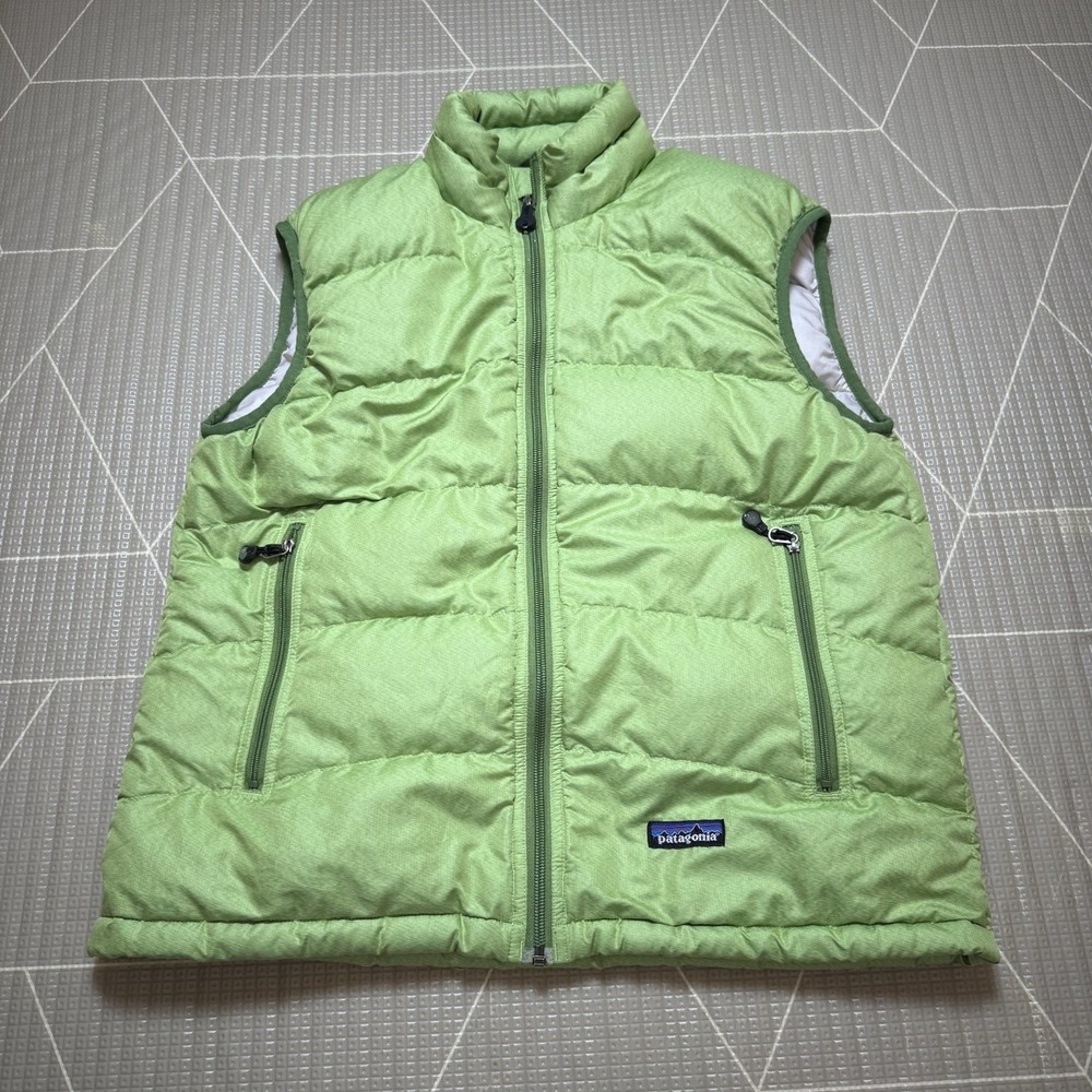 Vintage Patagonia Goose Down 88% Vest Style 84640 W's S Puffer Sleeveless Green